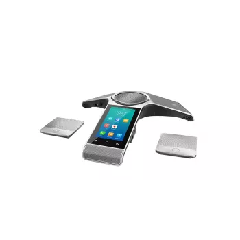 IP conference phone Yealink CP960 — silver, buttons & touch control, Micro-USB B & USB-A, 338×338×74 mm