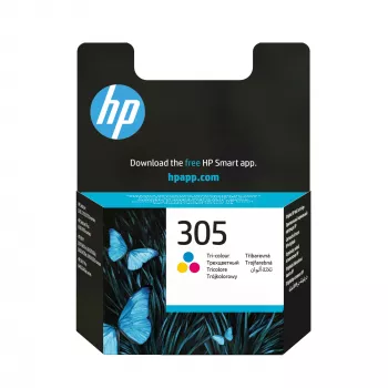 HP 305 tri-color eredeti tintapatron, cián, bíbor, sárga, 1 db, 100 oldal