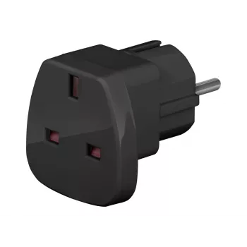 Wentronic Goobay utazási adapter, fekete - UK-dugó > F típus (F típus, CEE 7/7) (94271)