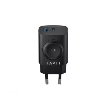 Havit UC132 EU GaN 22W dual-port charger wireless charging black