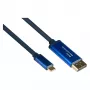 Alcasa 4812-CSF010B 1m adapterkábel USB-C - 1 m - USB Type-C - DisplayPort - dugó - dugó - egyenes (4812-CSF010B)