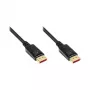 Csatlakozókábel DisplayPort 1.4, 8K / UHD-2 @60Hz, aranyozott érintkezők, CU, fekete, 0,5m, Good Connections® (4814-005S)