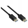 DisplayPort 2.0 kábel, 54 Gbit/s, UHBR 13.5, 4K @240Hz / 8K @60Hz, rézvezető, fekete, 2m, Good C (DP20-020)