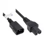 IEC készülék meleg csatlakozó készülék csatlakozó kábel C14 (egyenes) C15 (egyenes), fekete, 0,75 mm², 1 m, Good Connections® (P1450-S010)