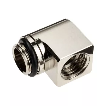 EK Water Blocks EK-Torque Micro adapter 90 fok G1/4 inch külső menet G1/4 inch belső menet - forgatható, nikkel