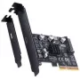 GrauGear PCIe x4 USB-C 3.2 Gen2x2 bővítőkártya, G-PCI-C-20G