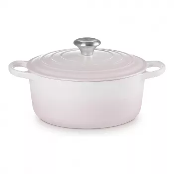 Le Creuset Signature öntöttvas kerek serpenyő 24 cm shell pink