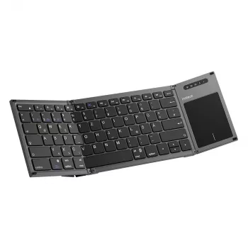 Inateck KB06101_STEEL GRAY billentyűzet Home RF Wireless + Bluetooth QWERTZ angol fekete