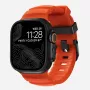 NOMAD Rocky Point szíj Apple Watch 46/49 mm-hez, FKM és titán, Magma/Black Hardware