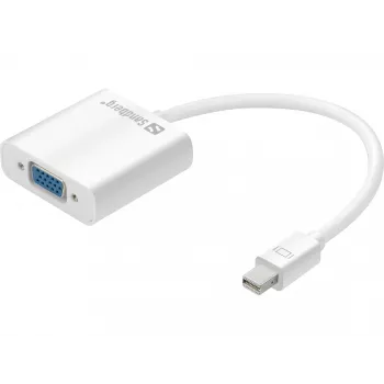 Sandberg adapter Mini DisplayPort>VGA, Mini DisplayPort, VGA (D-Sub), dugó, aljzat, 1920 x 1080 pixel, 1920 x 1080 (HD 1080)