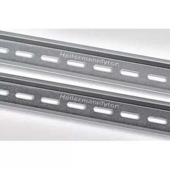 Straight cable tray HellermannTyton 181-47260 — steel, 35 mm W × 7.5 mm H, 2 m length