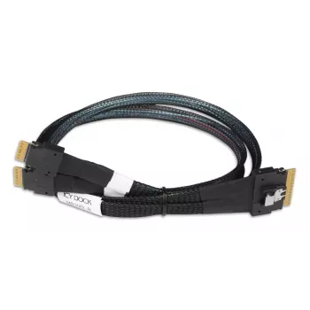 ICY DOCK - SlimSAS 8i SFF-8654 - 2x SlimSAS 4i SFF-8654 kábel - 0,5M