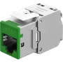 Goobay Keystone modul RJ45 CAT 6A, STP, karcsú, zöld (77945)