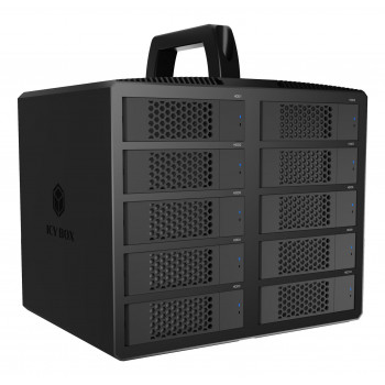 ICY BOX IB-3710-C31 10 rekeszes USB 3.2 Gen 2 JBOD ház 2,5