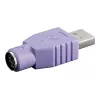 Microconnect USBA-M/PS2-F kábeladapter lila