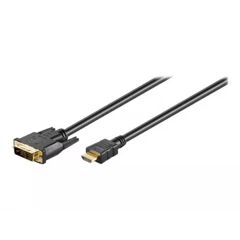Wentronic Goobay HDMI™ / DVI-D kábel, fekete, 3 m - 19 pólusú HDMI™ dugó > DVI-D (18+1) dugó (51581)
