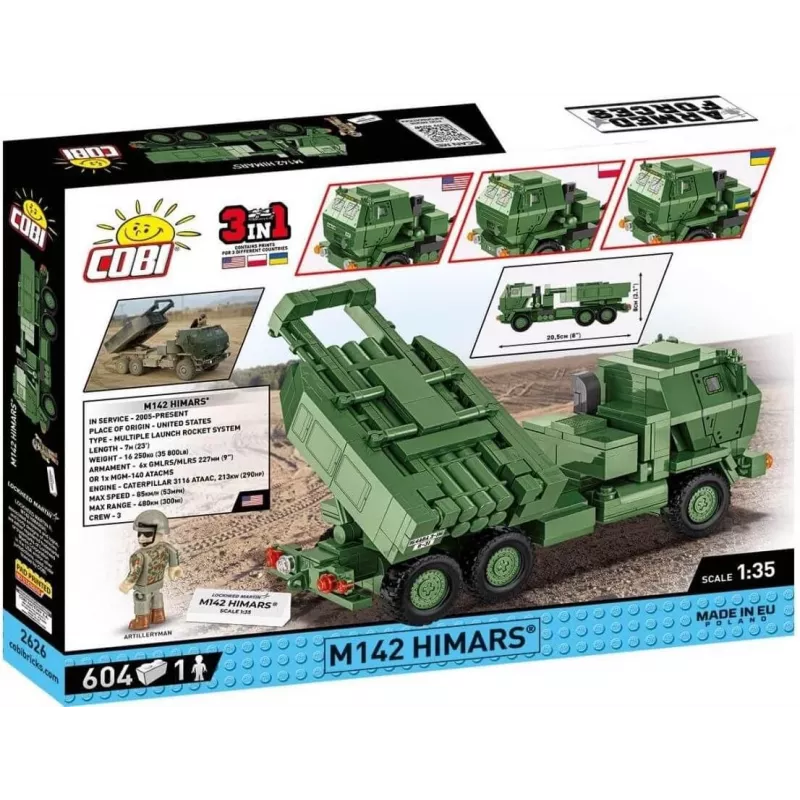 COBI 2626 Armed Forces M142 HIMARS építőjáték, 604 elem