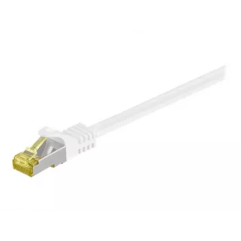 Wentronic Goobay Cat.7 nyers patch kábel, S/FTP (PiMF), fehér, 0,25 m - LSZH halogénmentes, réz, RJ45 dugó (91089)
