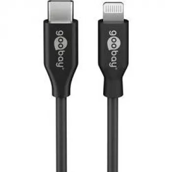 Goobay 39447 USB-C - Lightning töltő- és szinkronizáló kábel, MFi, 2 m, fekete