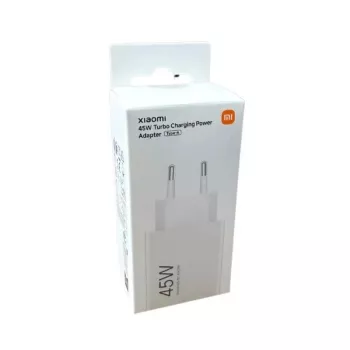 Xiaomi BHR07SLEU 45 W-os turbó gyorstöltő, USB-A, HyperCharge, EU dugó, fehér