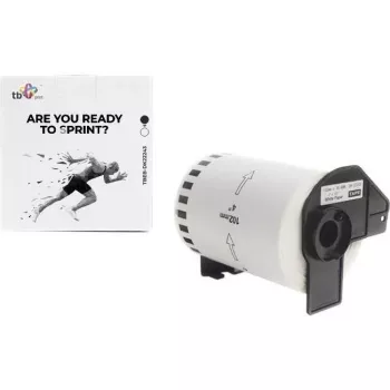 TB Print TBEB-DK22243 címketekercs Brotherhez, 102 mm x 30,48 m, fekete fehér alapon