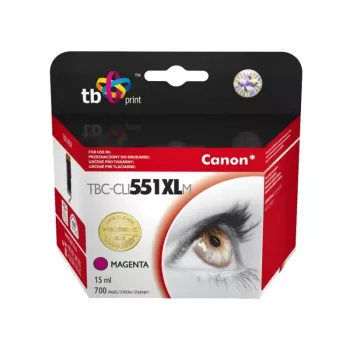 Tintapatron TB kompatibilis Canon CLI-551XL MG bíbor