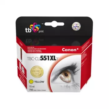 Tintapatron TB kompatibilis Canon CLI-551XL YL sárga