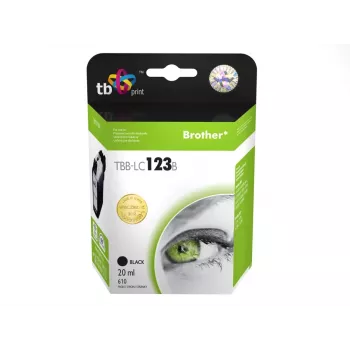 Tintapatron kompatibilis Brother LC123BK-val 100% új