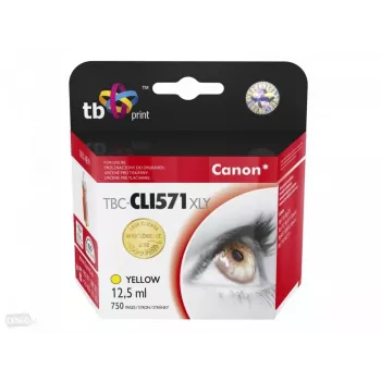 Tintapatron TB kompatibilis Canon CLI-571XL YE sárga
