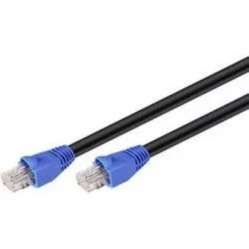 network cable RJ45 Outdoor Goobay Category 6 UTP (U/UTP) Straight 50m (Black), Black