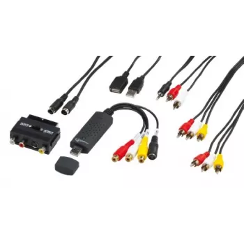 Gembird UVG-002 audio/videó grabber (kompozit videó/sztereó RCA/SCART-S-Video, USB 3.0)
