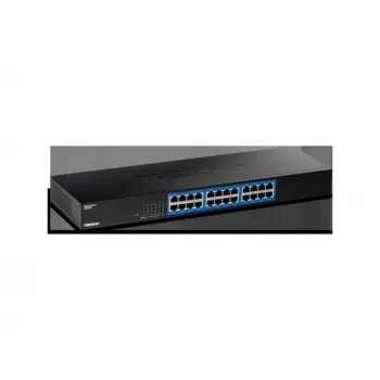 TRENDnet 24 portos Gigabit switch, TEG-S25, 24 x Gigabit RJ-45 port, 48 Gbit/s kapcsolási kapacitás, ventilátor nélküli kialakítás, fémház, belső tápegység