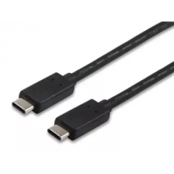 Equip USB 2.0 Type-C kábel, 1 m, USB C, USB C, USB 2.0, apa/apa, fekete