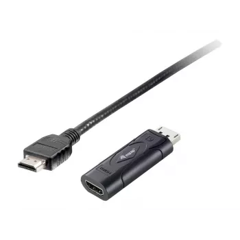 Equip DisplayPort – HDMI adapter, 0,2 m, DisplayPort, HDMI, dugó, aljzat, 1920 x 1080 pixel