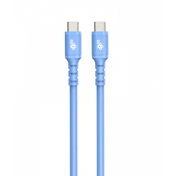 USB-C - USB-C kábel 1 m, szilikon, kék