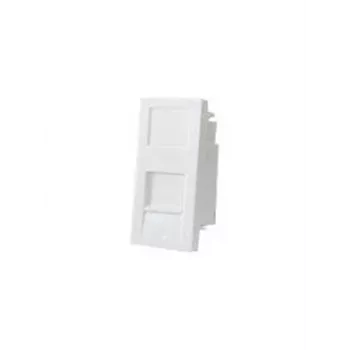Alantec OS002 keystone adapter 22,5x45 mm zárófedéllel, fehér