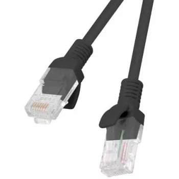 Lanberg PCU5-20CC-0025-BK Cat.5e UTP patchkábel, 0,25 m, fekete, 10 darabos csomag