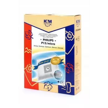 km KM-P15 porszívózsák — 4 db, mikroszűrős porszívózsák