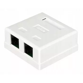 Alantec GN002 kábelcsatlakozó 2×RJ45 aljzat–aljzat fehér egyenes műanyag