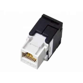 Alantec MB001 RJ45 keystone modul, szerszám nélküli, UTP Cat5e, fekete/fehér