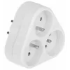 Utazóadapter Type-E (FR) Type-F-re fehér Maclean MCE214