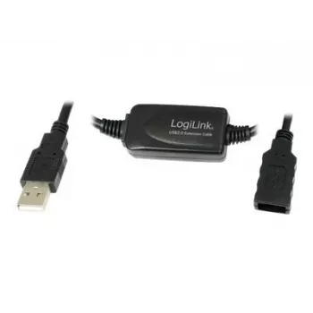 LogiLink UA0143 USB-kábel USB 2.0 USB-A dugó aljzatra 10,00 m fekete