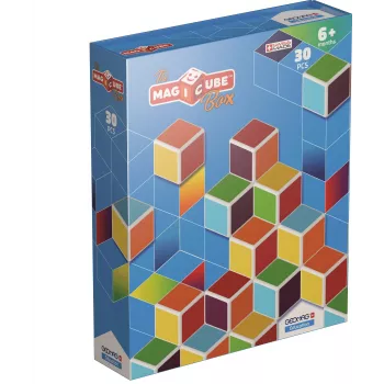 Geomag MagiCube GM120 mágneses építőkockák, 30 darab, többszínű, négyzet alakú, 1,5 éves kortól gyerekeknek