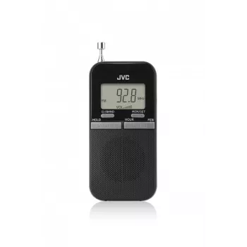 JVC RAE411B hordozható AM/FM rádió analóg tunerrel, fekete