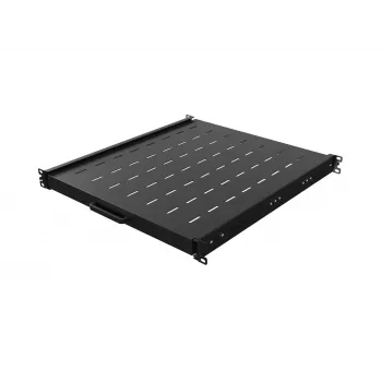 Lanberg 19 inch 1U fiókos rackpolc 500mm mélység fekete 35kg teherbírás
