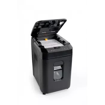 WALLNER AF160 C2 iratmegsemmisítő, keresztvágó, 160 lapos automatikus adagoló, P-4 biztonsági szint, 26 L tartály, fekete