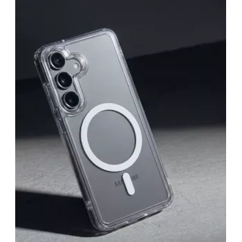 Crong Hybrid Clear mágneses MagSafe tok Samsung Galaxy A37 / A36-hoz (átlátszó)