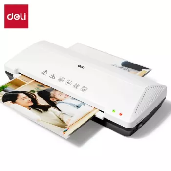 DELI ET102 irodai laminálógép A4 - meleg és hideg, 2 henger, 250 mm/perc, fekete