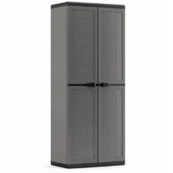 KETER Garden Wardrobe Jolly IT – szürke/fekete, 200L, zárható kültéri tárolószekrény
