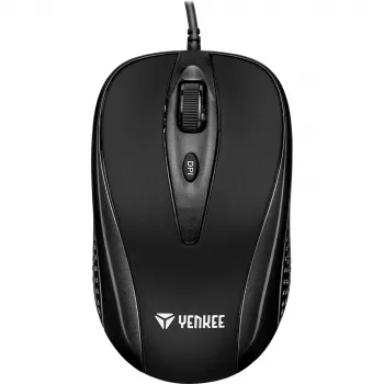 YENKEE YMS 1025 BK QUITO USB kábeles egér, optikai, 1000 DPI, 4 gomb, fekete